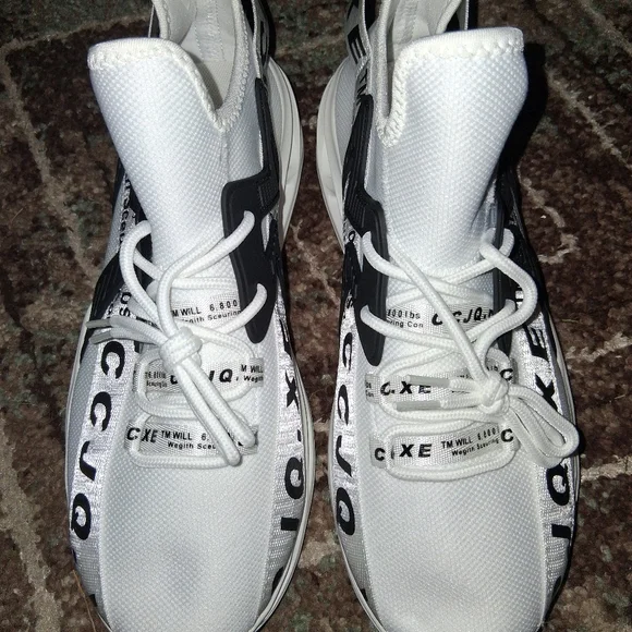 *bogo* White and Black Athletic Sneakers - Picture 2 of 5